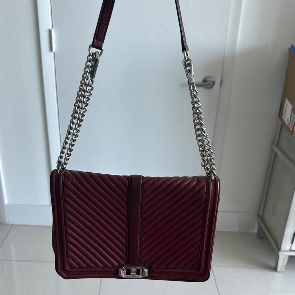 Rebecca Minkoff Elegant Burgundy Shoulder Bag